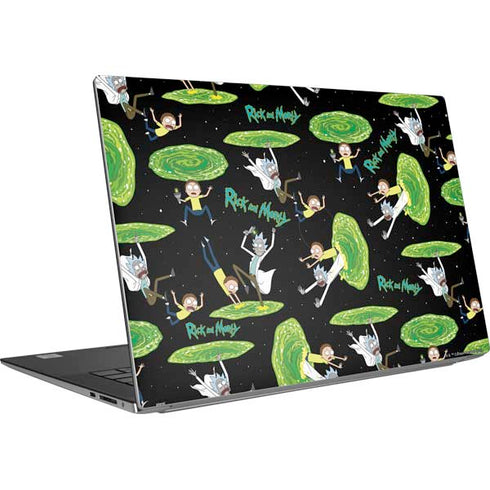 Adult Swim Rick and Morty Portal Pattern Dell XPS Skin